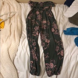 Green Floral Jumpsuit